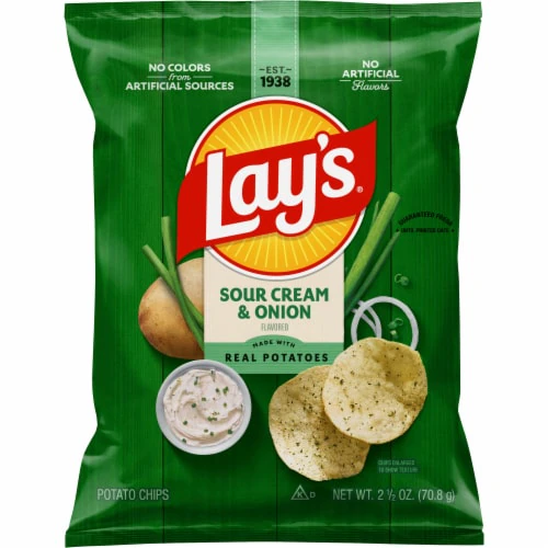 Lay's Sour Cream & Onion Potato Chips – $2.79 Size