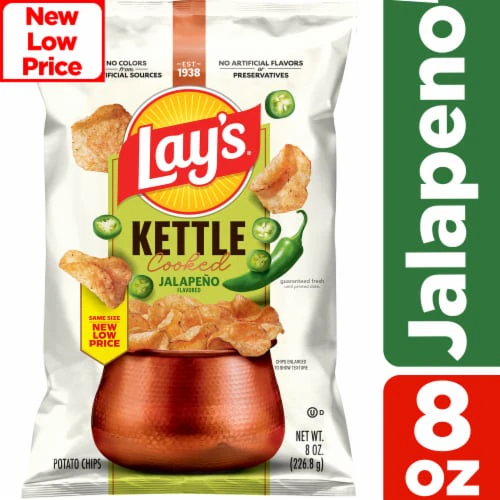 Lay's Kettle Cooked Jalapeño Potato Chips